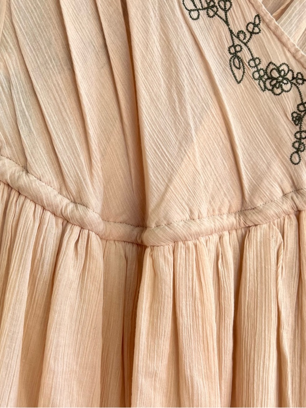 Flapper Drop waist Embroidered Cotton Gatsby Garden Party Tea Dress - Picture 13 of 13